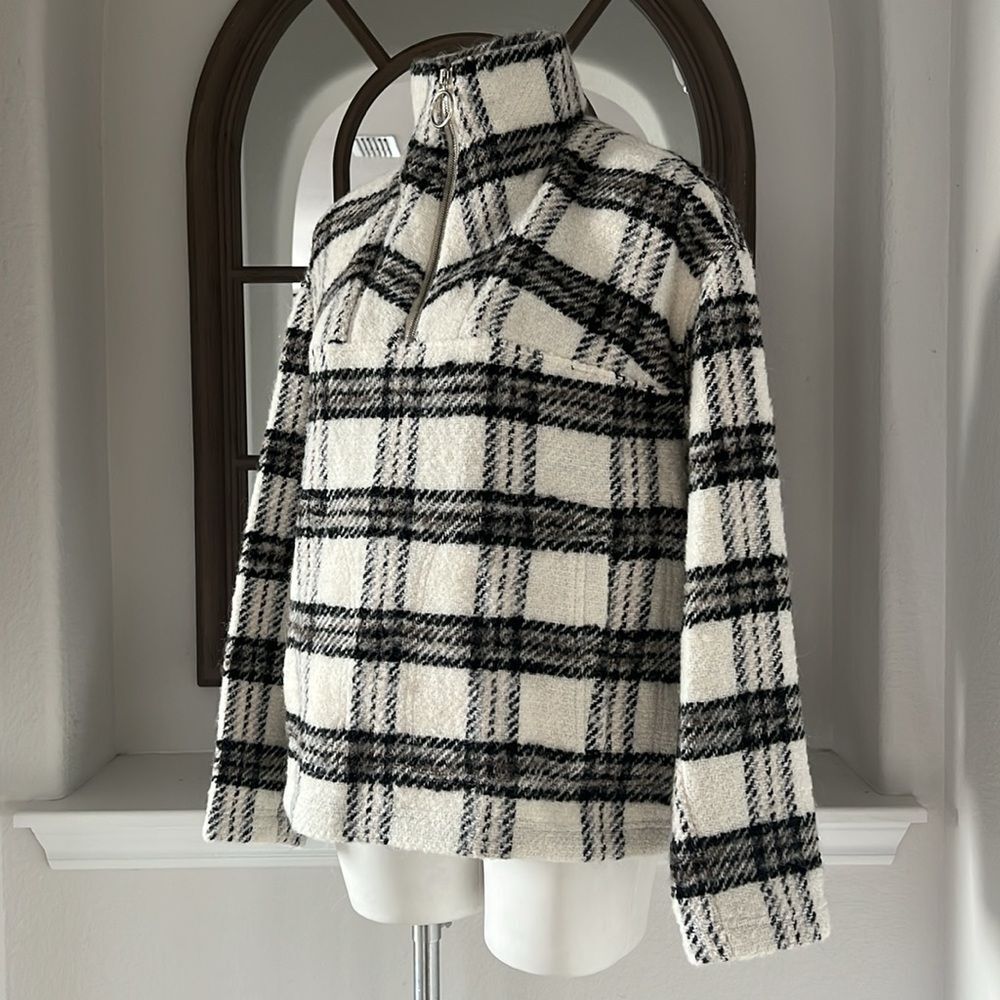 IRO Bika Jacket in Ecru-Black-Grey, NWT, Size EU 40 - Picture 9 of 15